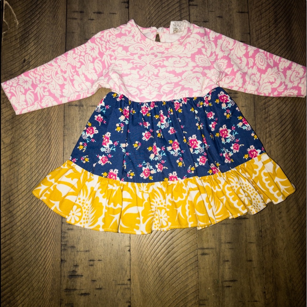 Ricrac and Ruffles Dress 0/3M EEUC